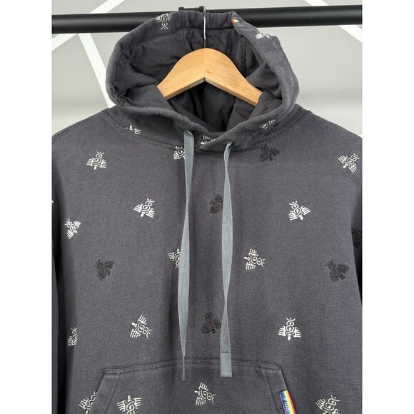 FIGS Grey Cotton Hoodie Embroidered Caduceus AOP Women’s M Medical Nurse Doctor - Picture 3 of 16